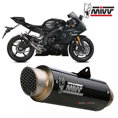 Mivv Exhaust Muffler GP PRO Carbon High Kat For YAMAHA YZF 600 R6 2017 > 2023 • $365.93